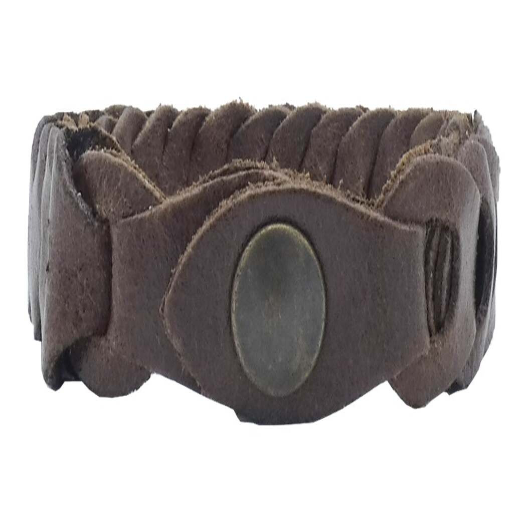 Bracciale Como intrecciato in cuoio artigianale Made in Italy