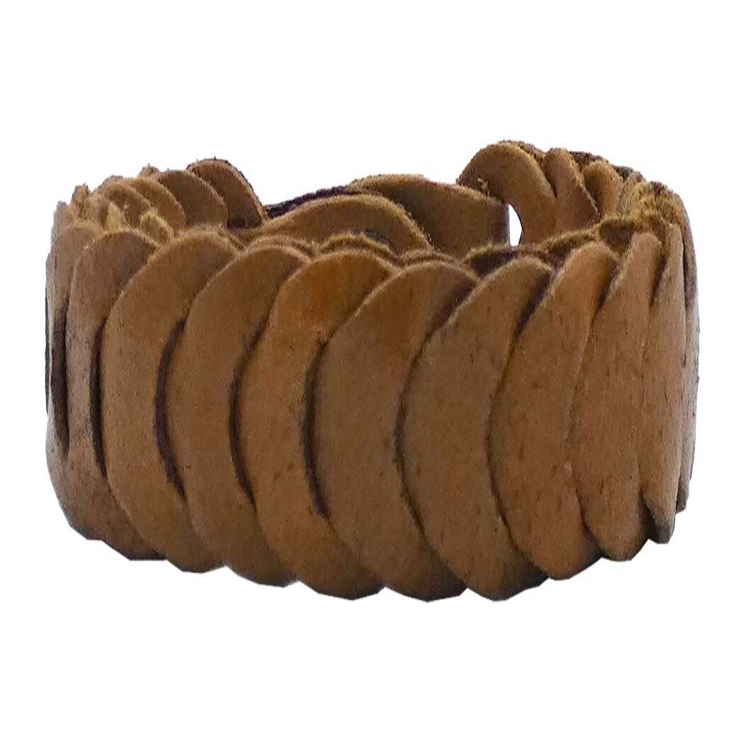 Bracciale Como intrecciato in cuoio artigianale Made in Italy