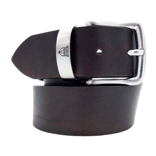 Cintura Duomo in cuoio Made in Italy con Fibbia in Zama