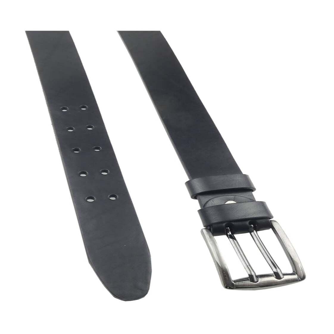 Cintura in cuoio Genova da 4cm con fibbia artigianale in zama Made in Italy