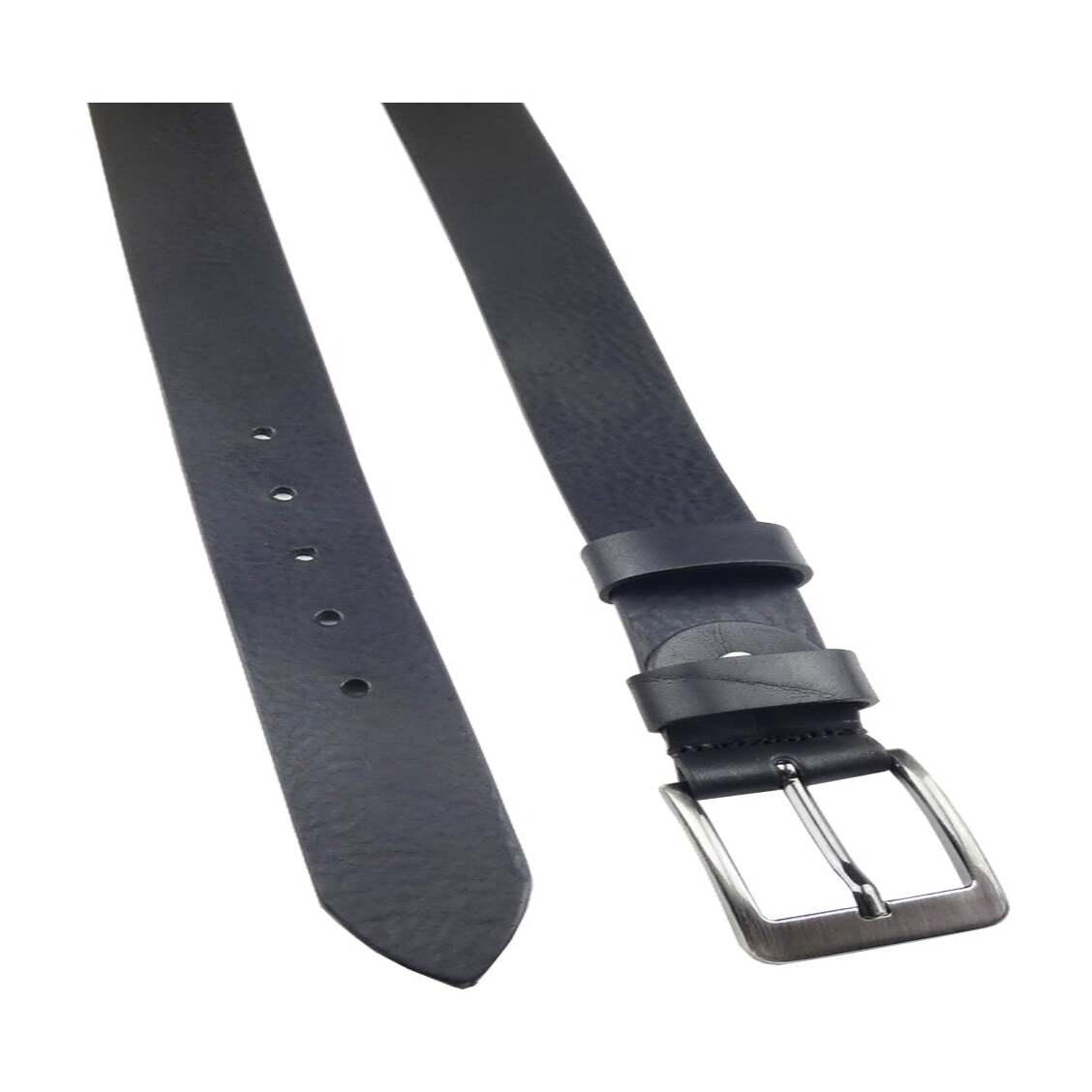 Cintura in cuoio Venezia 4cm con Fibbia artigianale zama canna di fucile satinato