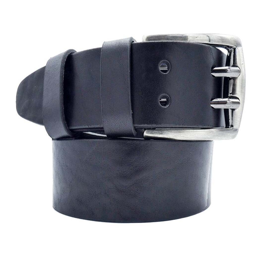 Cintura in cuoio Genova da 4cm con fibbia artigianale in zama Made in Italy