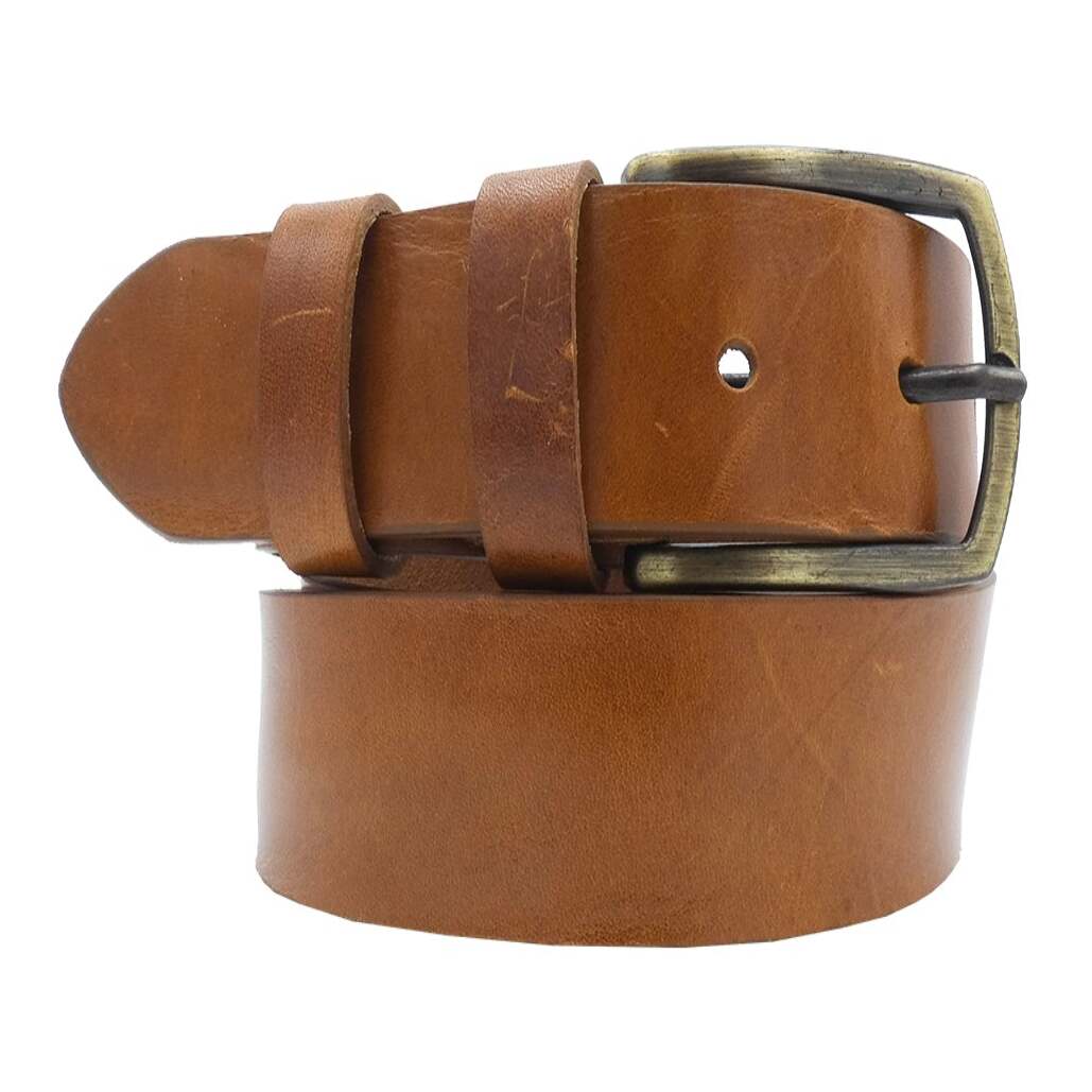 Cintura in cuoio Viareggio lavorazione stropicciata con fibbia artigianale in zama